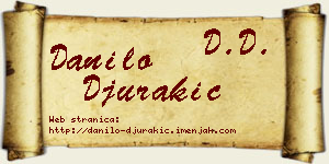 Danilo Đurakić vizit kartica